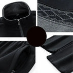 Caden - Modern Men's Tracksuit Set With Zip Jacket And Geometric Design For Casual Wear 4