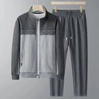 Caden - Modern Men's Tracksuit Set With Zip Jacket And Geometric Design For Casual Wear 2