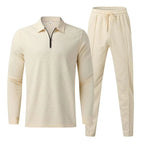 Caden - Modern Men's Tracksuit Set With Zip Polo Top And Jogger Pants For Casual And Active Days 5