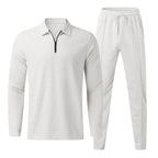 Caden - Modern Men's Tracksuit Set With Zip Polo Top And Jogger Pants For Casual And Active Days 4