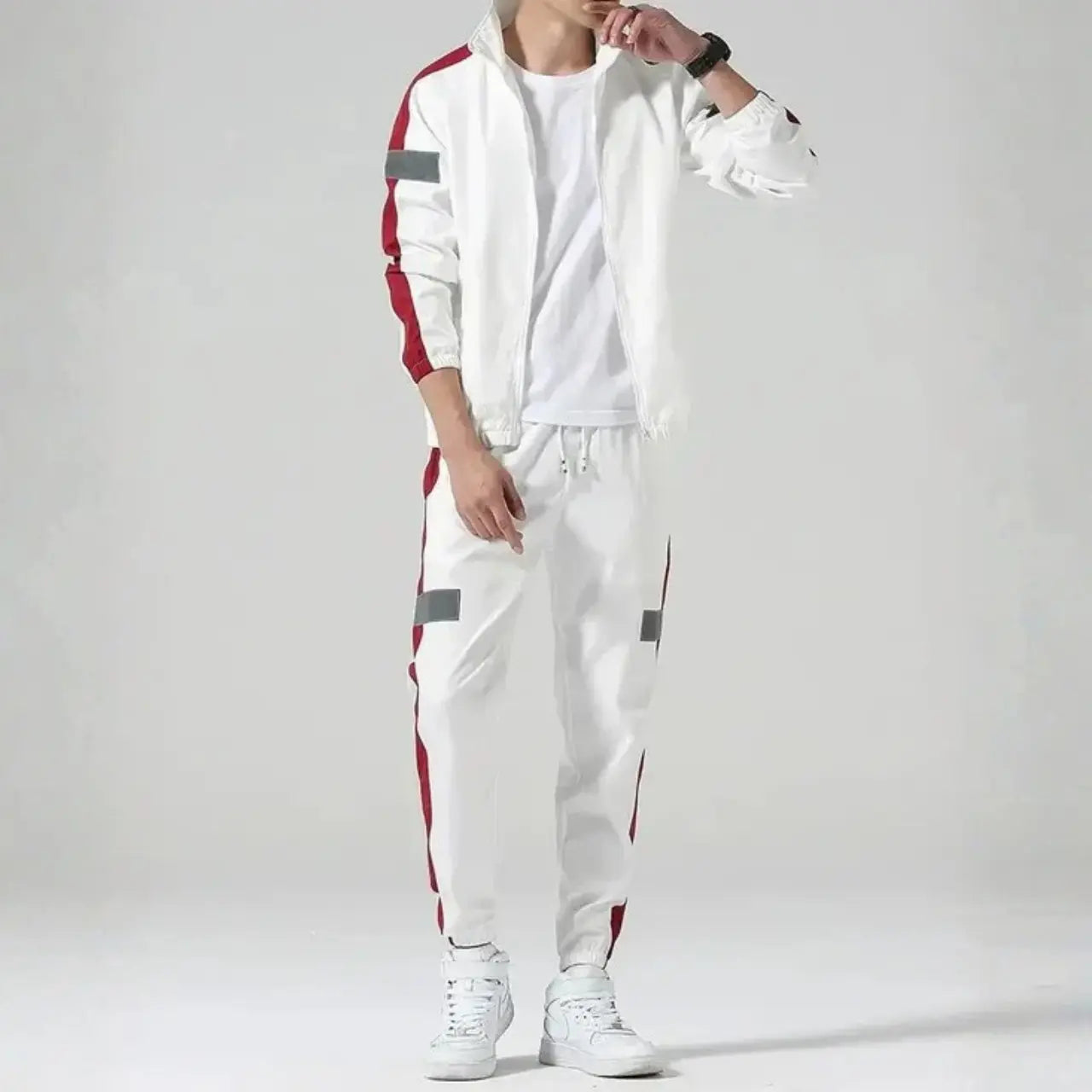 MunaWear - Tracksuits - Caden - Sporty Men's Tracksuit Set With Full-Zip Jacket And Jogger Pants For Active Days - 