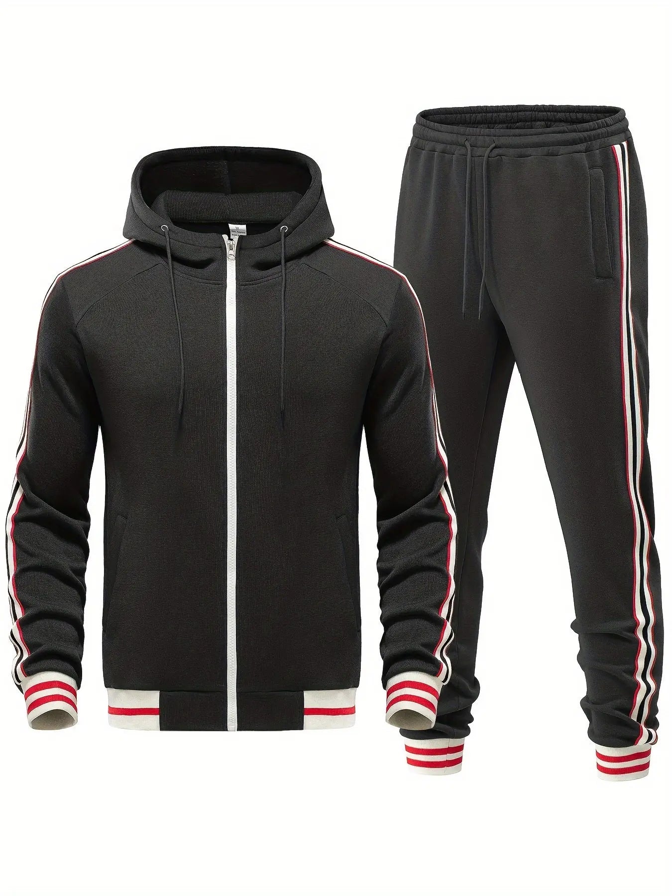 Caden - Sporty Men's Tracksuit Set With Hoodie And Joggers For Casual Wear 3