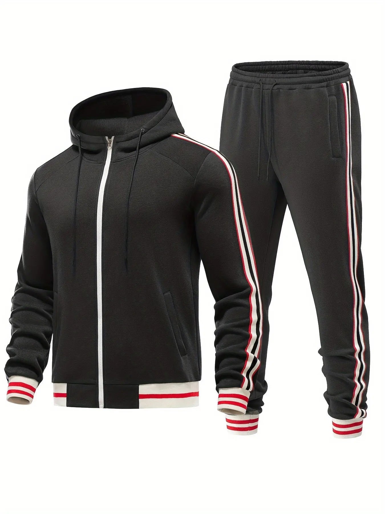 Caden - Sporty Men's Tracksuit Set With Hoodie And Joggers For Casual Wear 4