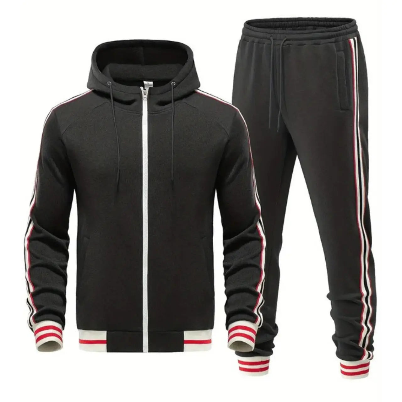 MunaWear - Tracksuits - Caden - Sporty Men's Tracksuit Set With Hoodie And Joggers For Casual Wear - 