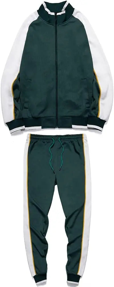 Caden - Stylish Men's Tracksuit Set With Colorblock Design For Active Lifestyle 2