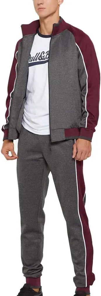 Caden - Stylish Men's Tracksuit Set With Colorblock Design For Active Lifestyle 6