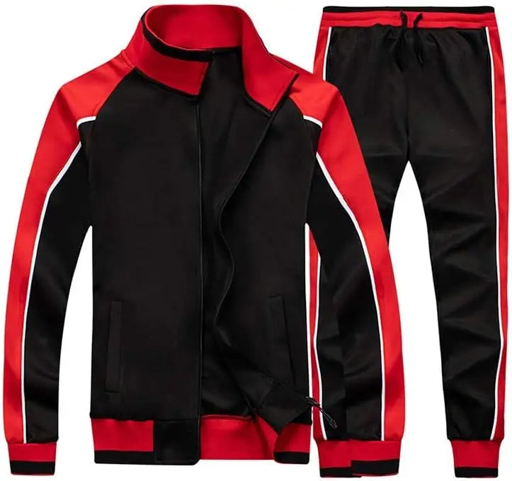 Caden - Stylish Men's Tracksuit Set With Colorblock Design For Active Lifestyle 0