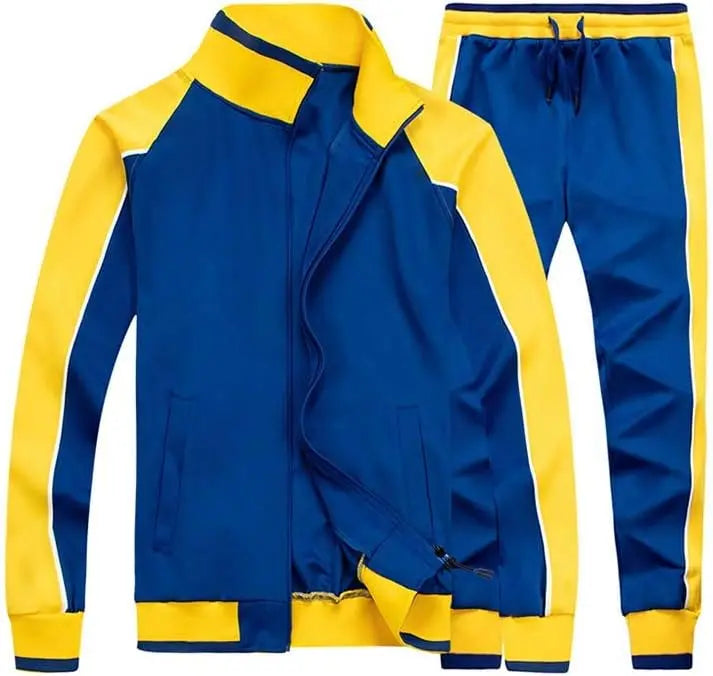 Caden - Stylish Men's Tracksuit Set With Colorblock Design For Active Lifestyle 9