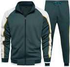 Caden - Stylish Men's Tracksuit Set With Colorblock Design For Active Lifestyle 1