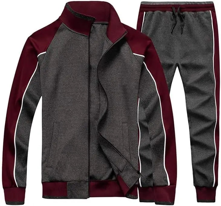 Caden - Stylish Men's Tracksuit Set With Colorblock Design For Active Lifestyle 5
