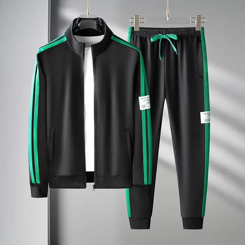 Caden - Stylish Men's Tracksuit Set With Stripe Design For Active Days 0