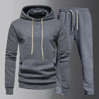 Caden - Textured Men's Loungewear Set With Hoodie For Casual Comfort 2