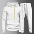 Caden - Textured Men's Loungewear Set With Hoodie For Casual Comfort 0