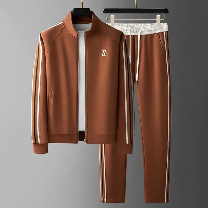 Modern Men's Tracksuit Set with Tailored Fit and Sporty Stripe Accents – Comfortable Lycra Tracksuits for Workouts and Casual Wear 2