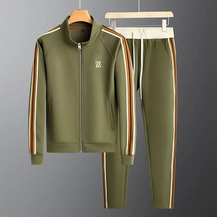 Modern Men's Tracksuit Set with Tailored Fit and Sporty Stripe Accents – Comfortable Lycra Tracksuits for Workouts and Casual Wear 4