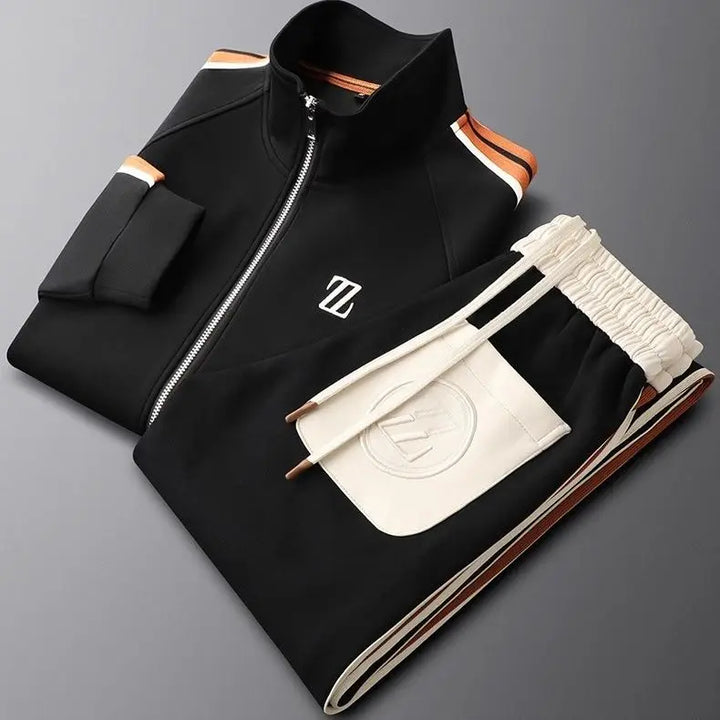 Modern Men's Tracksuit Set with Tailored Fit and Sporty Stripe Accents – Comfortable Lycra Tracksuits for Workouts and Casual Wear 7