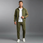 MunaWear - Tracksuits - Caden – Modern Men's Tracksuit Set With Tailored Fit And Sporty Stripe Accents For Workouts And Casual Wear - 