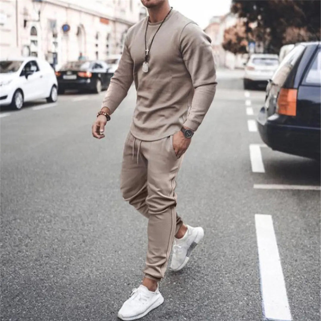 Timber - Luxe Mens Tracksuit Set with Adjustable Fit for Ultimate Comfort, Sizes - Khaki