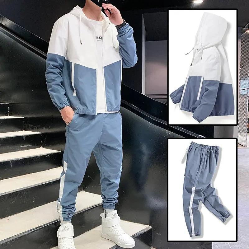 Ethan – Sporty Men's Tracksuit Set with Windbreaker & Joggers, Lightweight & Breathable Size M-4XL 1