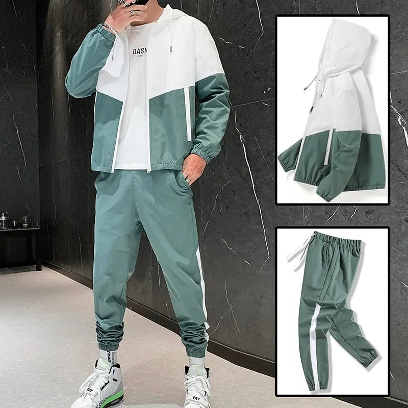 Ethan – Sporty Men's Tracksuit Set with Windbreaker & Joggers, Lightweight & Breathable Size M-4XL 4