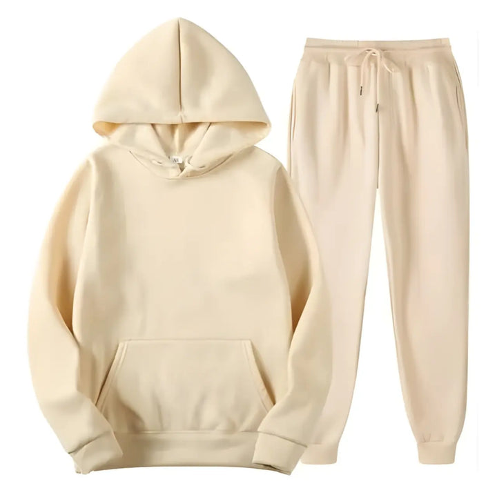 MunaWear - Tracksuits - Grady – Stylish Solid Color Hoodie and Pants Set for Men - 