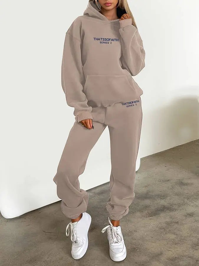 Liora - Cozy Women's Tracksuit Set With Hoodie And Joggers For Casual Outings 2