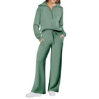 MunaWear - Tracksuits - Liora - Stylish Women's Tracksuit Set With Wide-Leg Design For Casual Outings - 