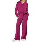 MunaWear - Tracksuits - Liora - Stylish Women's Tracksuit Set With Wide-Leg Design For Casual Outings - 
