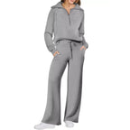 MunaWear - Tracksuits - Liora - Stylish Women's Tracksuit Set With Wide-Leg Design For Casual Outings - 