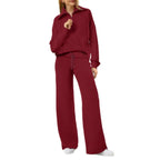 MunaWear - Tracksuits - Liora - Stylish Women's Tracksuit Set With Wide-Leg Design For Casual Outings - 