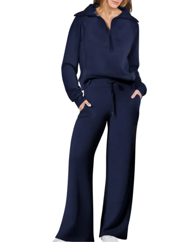 Liora - Stylish Women's Tracksuit Set With Wide-Leg Design For Casual Outings 4