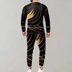 Omar – Stylish Men's Tracksuit with Gold Accents, Size S-XXL 1