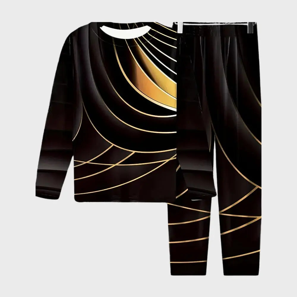 Omar – Stylish Men's Tracksuit with Gold Accents, Size S-XXL 2