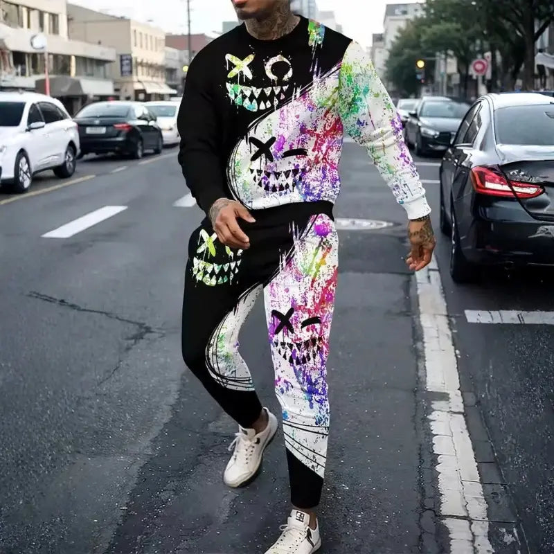 MunaWear - Tracksuits - Robin – Stylish Casual Tracksuit for Men with Bold Graphic Print - 