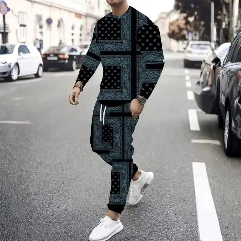 MunaWear - Tracksuits - Robin – Stylish Casual Tracksuit for Men with Bold Graphic Print - 