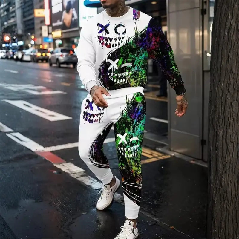 MunaWear - Tracksuits - Robin – Stylish Casual Tracksuit for Men with Bold Graphic Print - 