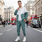 MunaWear - Tracksuits - Ryder – Sporty Men's Tracksuit Set with Windbreaker & Joggers, Lightweight & Breathable Size M-4XL - Green / 3XL