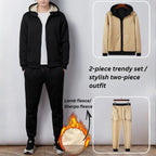 MunaWear - Tracksuits - Sven – Comfortable Sherpa Lined Men's Tracksuit with Hoodie & Joggers - 