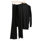 MunaWear - Tracksuits - Terrae – Cozy Knitted Turtleneck Sweater & Straight Jogging Pants Set - 