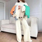 MunaWear - Tracksuits - Terrae – Cozy Knitted Turtleneck Sweater & Straight Jogging Pants Set - 