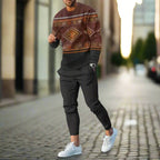 Tristan – Retro Print Tracksuit for Men, Stylish & Comfortable Set