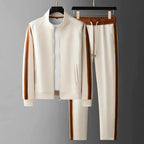 MunaWear - Tracksuits - Trivor – Modern Men's Tracksuit Set With Tailored Fit And Sporty Stripe Accents For Workouts And Casual Wear - 