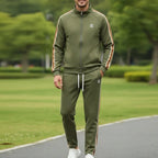 MunaWear - Tracksuits - Trivor – Modern Men's Tracksuit Set With Tailored Fit And Sporty Stripe Accents For Workouts And Casual Wear - 