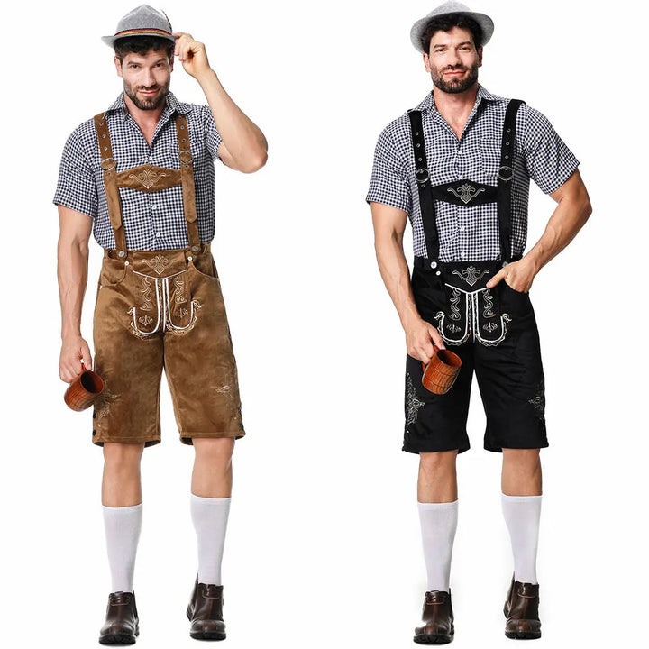 Oktoberfest Men's Trachten Outfit Set – Traditional Costume with Shirt, Pants & Optional Hat – Perfect for Beer Festivals 1
