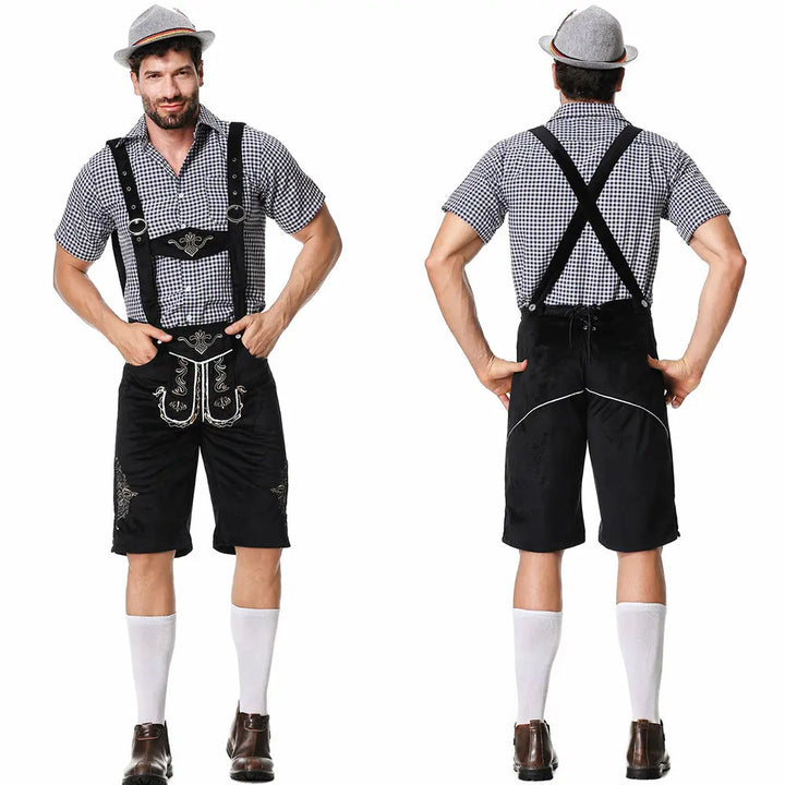 Oktoberfest Men's Trachten Outfit Set – Traditional Costume with Shirt, Pants & Optional Hat – Perfect for Beer Festivals 0