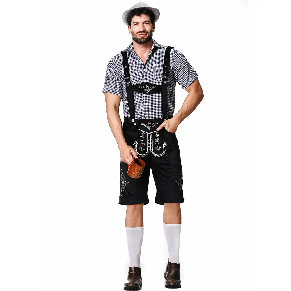 Oktoberfest Men's Trachten Outfit Set – Traditional Costume with Shirt, Pants & Optional Hat – Perfect for Beer Festivals 3