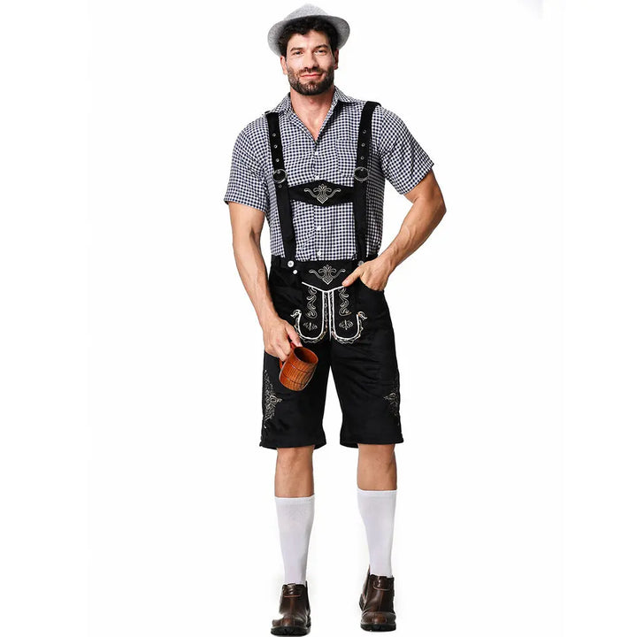 Oktoberfest Men's Trachten Outfit Set – Traditional Costume with Shirt, Pants & Optional Hat – Perfect for Beer Festivals 3
