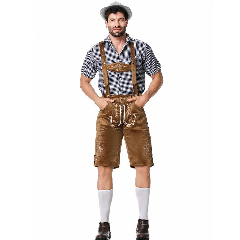 Oktoberfest Men's Trachten Outfit Set – Traditional Costume with Shirt, Pants & Optional Hat – Perfect for Beer Festivals 4
