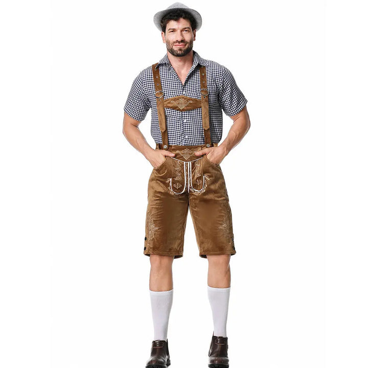 Oktoberfest Men's Trachten Outfit Set – Traditional Costume with Shirt, Pants & Optional Hat – Perfect for Beer Festivals 4