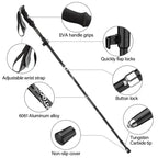 Ava – Ultralight Folding Trekking Poles with Ergonomic Grip & Adjustable Height, Size 95-135 cm 2